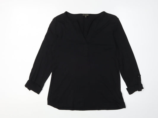 Massimo Dutti Women's Black XS Tunic with Long Sleeves