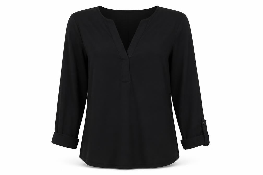 Womens UK Size XS Massimo Dutti Black Lyocell Blend Blouse