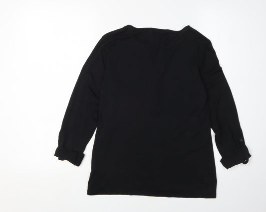 Massimo Dutti Women's Black XS Tunic with Long Sleeves