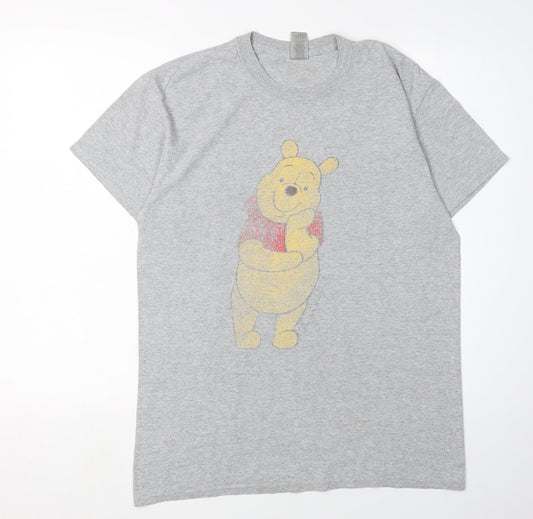 Disney Men Grey Medium Winnie the Pooh T-Shirt