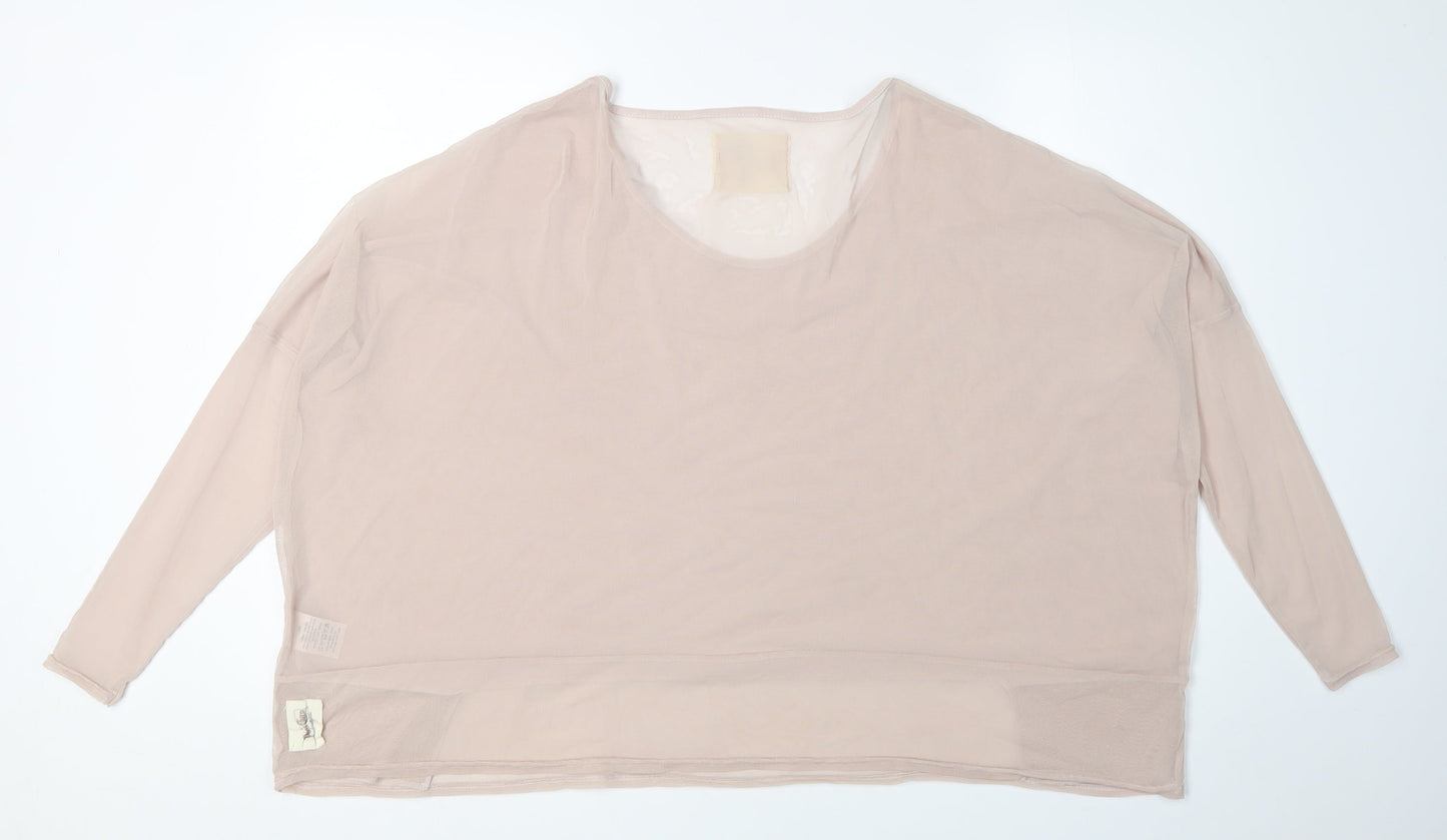 A Postcard From Brighton Women's Beige Relaxed Blouse Size 1
