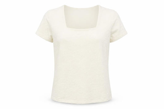 Womens UK Size L Alex & Co. Ivory Acetate Blend T-Shirt