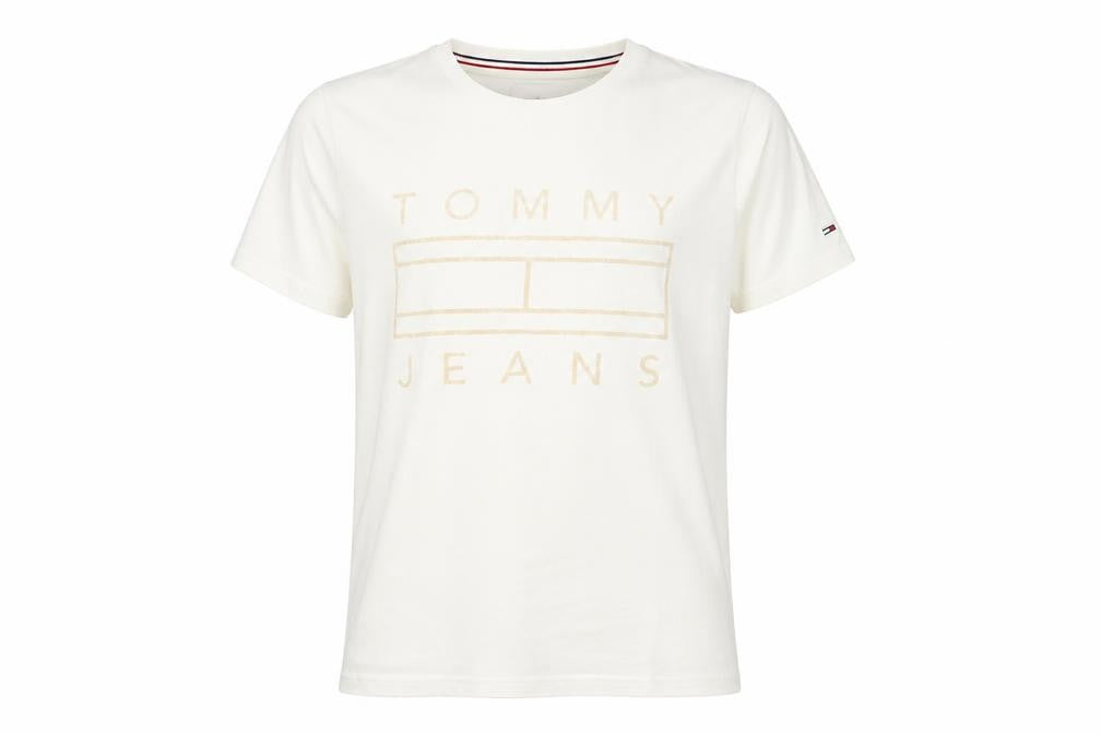 Mens UK Size S Tommy Jeans White  Cotton T-Shirt