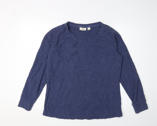 L.L. Bean Blue Women's Medium Cotton Long Sleeve Top