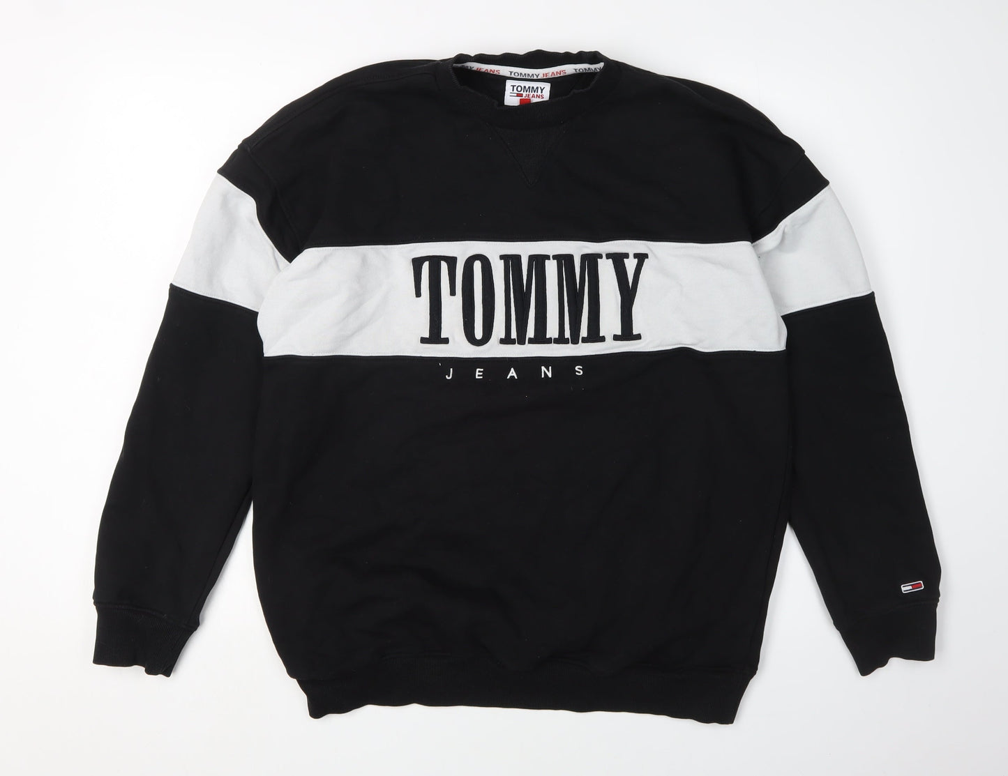 Tommy Jeans Men's Black XS Pullover Logo Sweatshirt