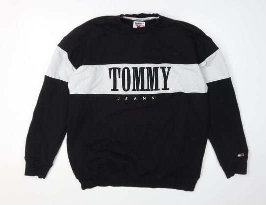 Tommy Jeans Men's Black XS Pullover Logo Sweatshirt