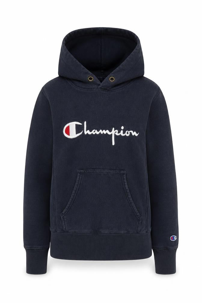 Unisex Adults UK XS Regular Champion Black Pullover Hoodie