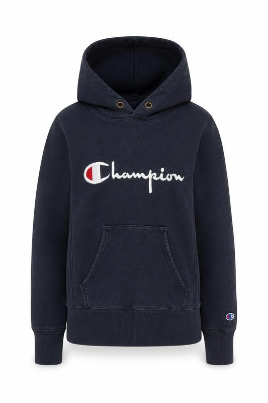 Unisex Adults UK XS Regular Champion Black Pullover Hoodie