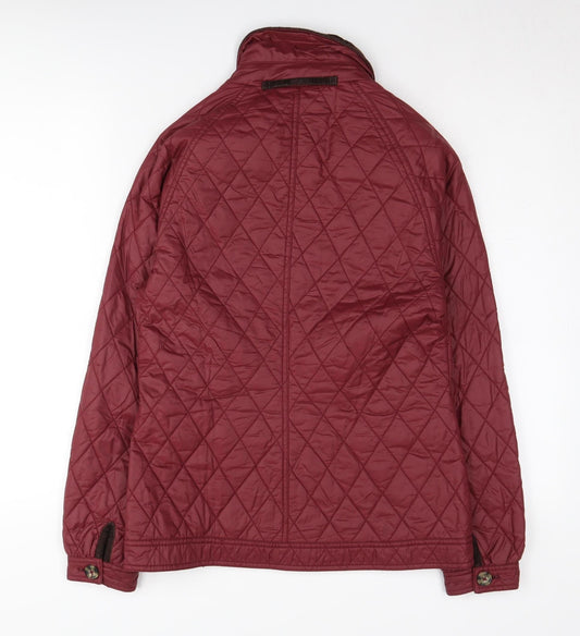 Musto Women's Quilted Red Jacket Size 10 Casual