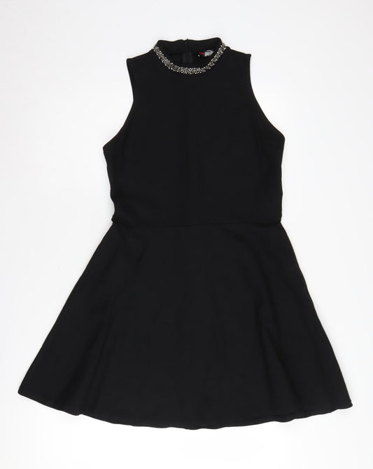 SuperDry Women's Black Sleeveless Skater Dress