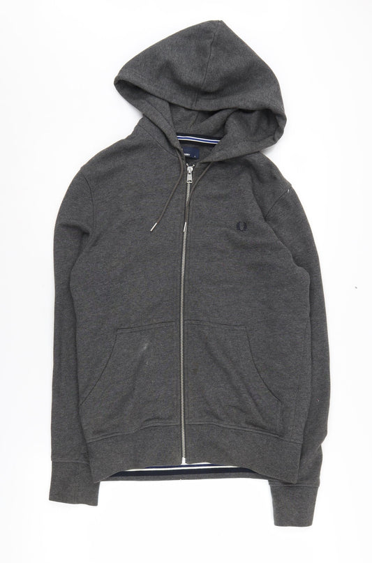 Fred Perry Men's Grey Full Zip Hoodie, Size S
