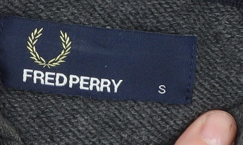 Fred Perry Men's Grey Full Zip Hoodie, Size S