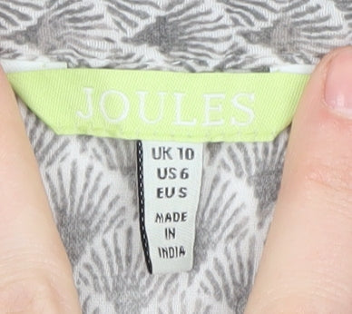 Joules Women's Grey Geometric Shirt Dress Size 10