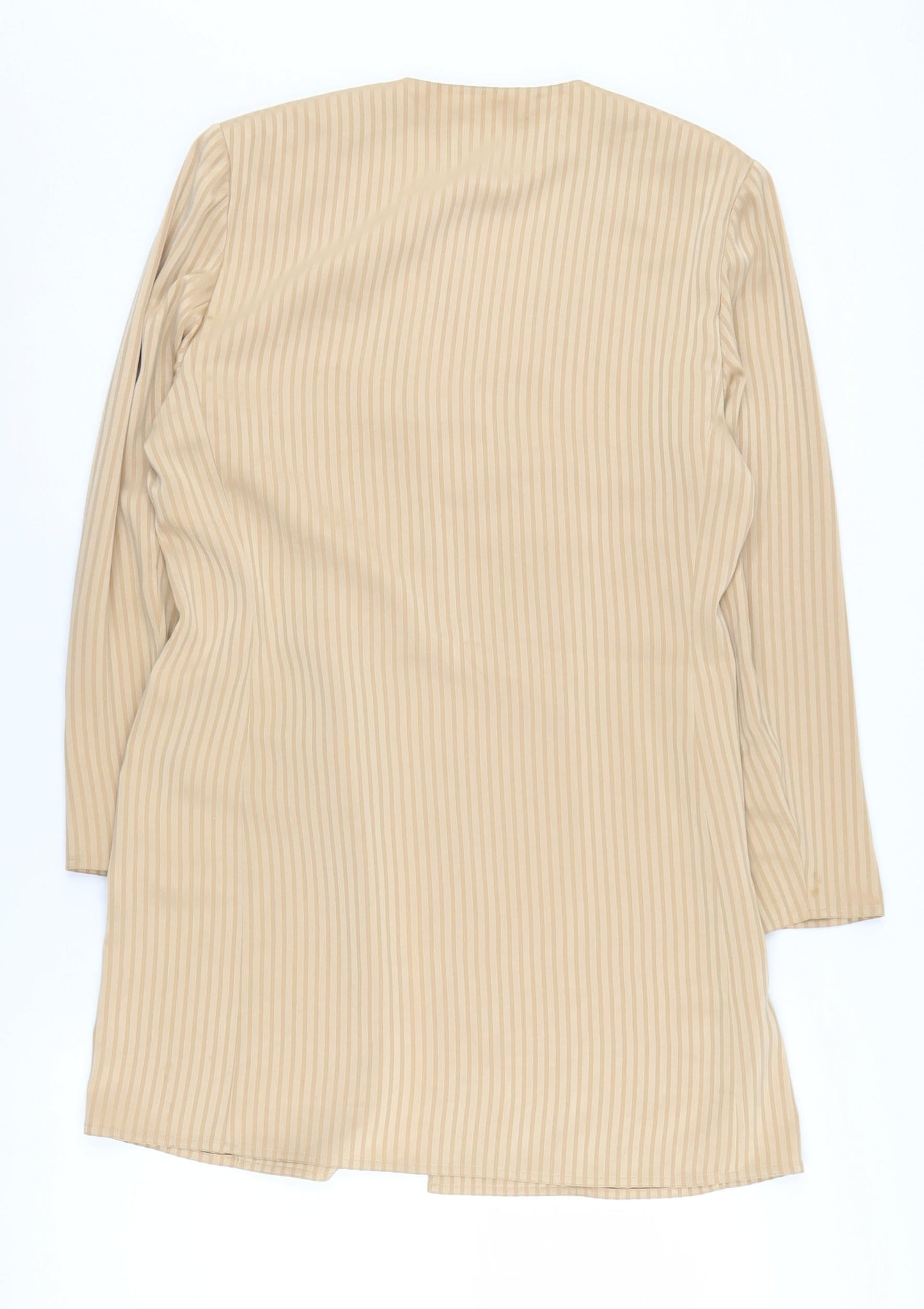 Windsmoor Women's Beige Striped Long Sleeve Blouse