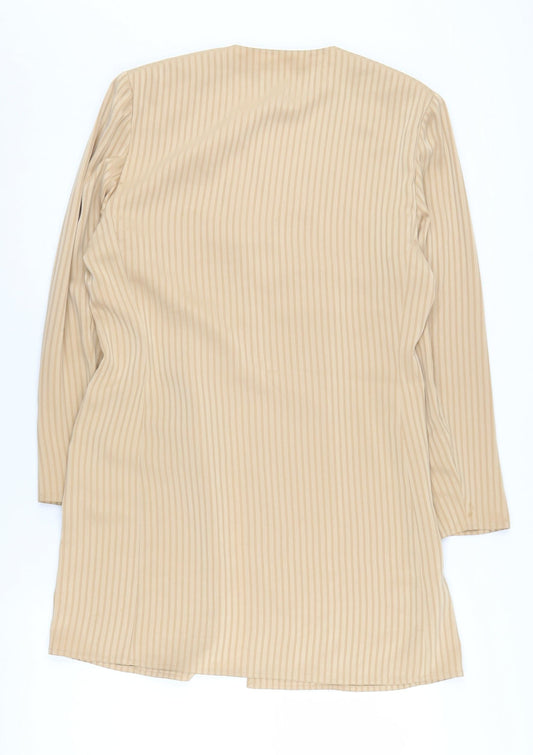 Windsmoor Women's Beige Striped Long Sleeve Blouse