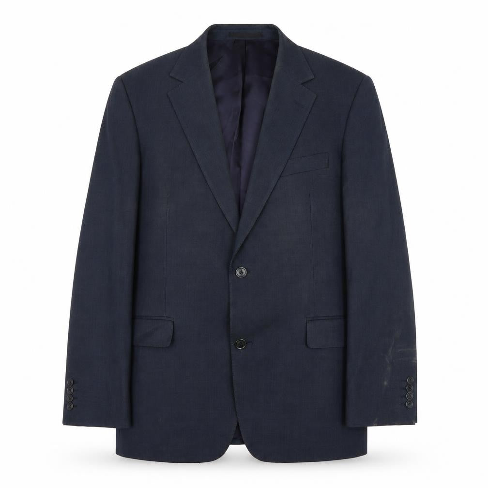 Mens 42 Chest Regular Jaeger Blue Two-Button Blazer
