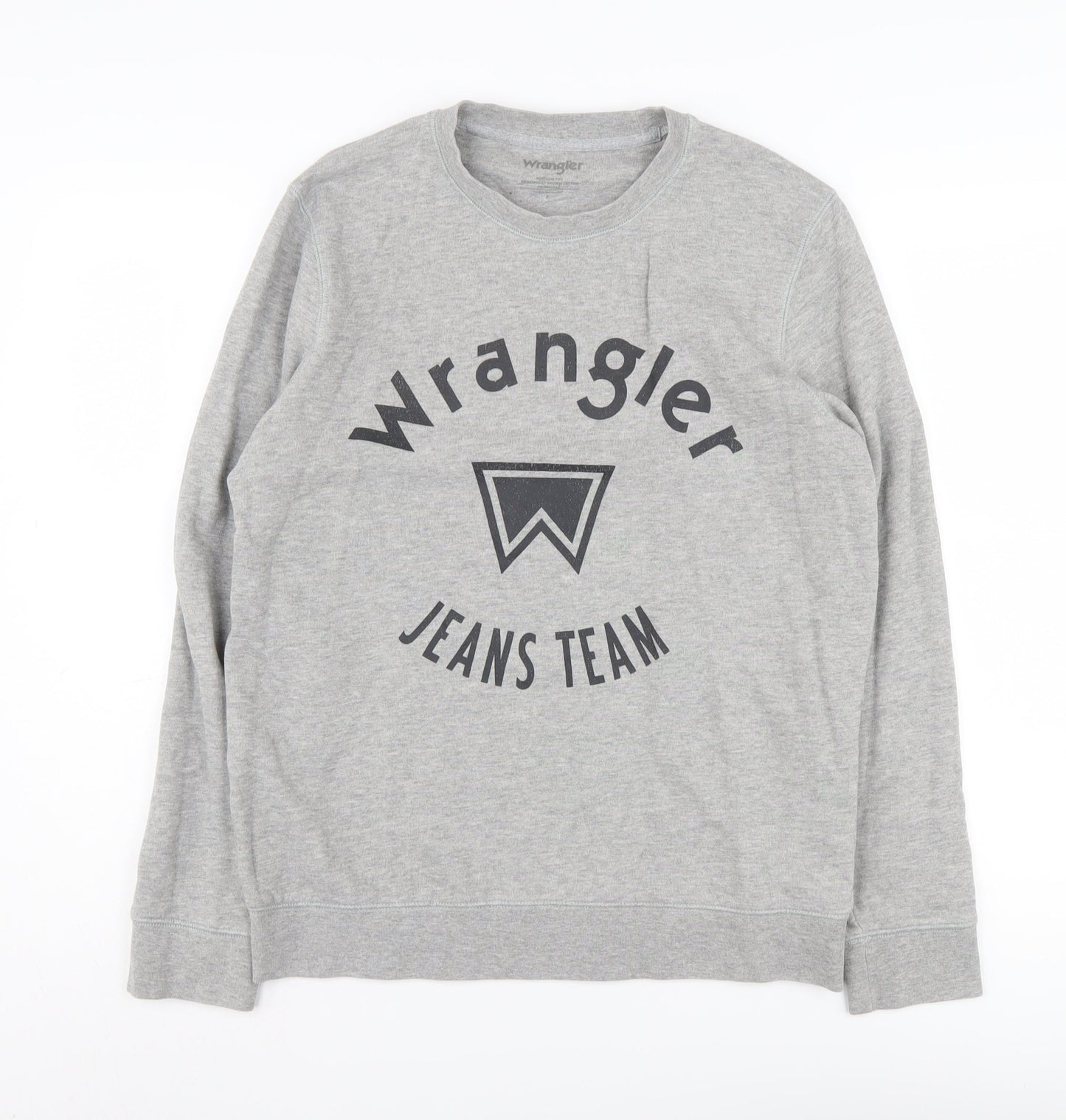 Wrangler Men's Grey Sweatshirt Small - Graphic Print, Crew Neck