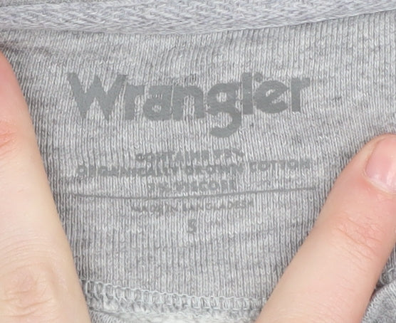 Wrangler Men's Grey Sweatshirt Small - Graphic Print, Crew Neck