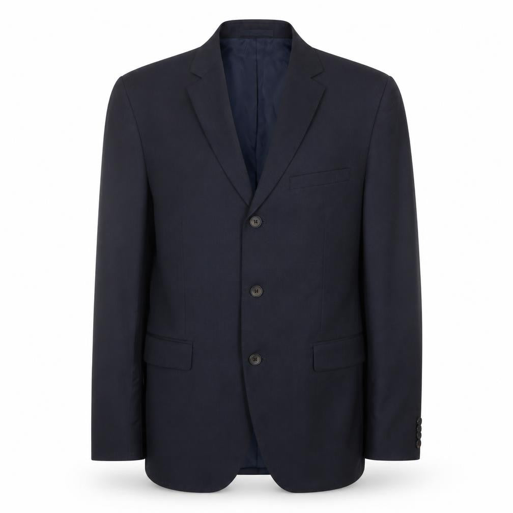 Mens 52 Chest Regular Calvin Klein Black Three-Button Blazer