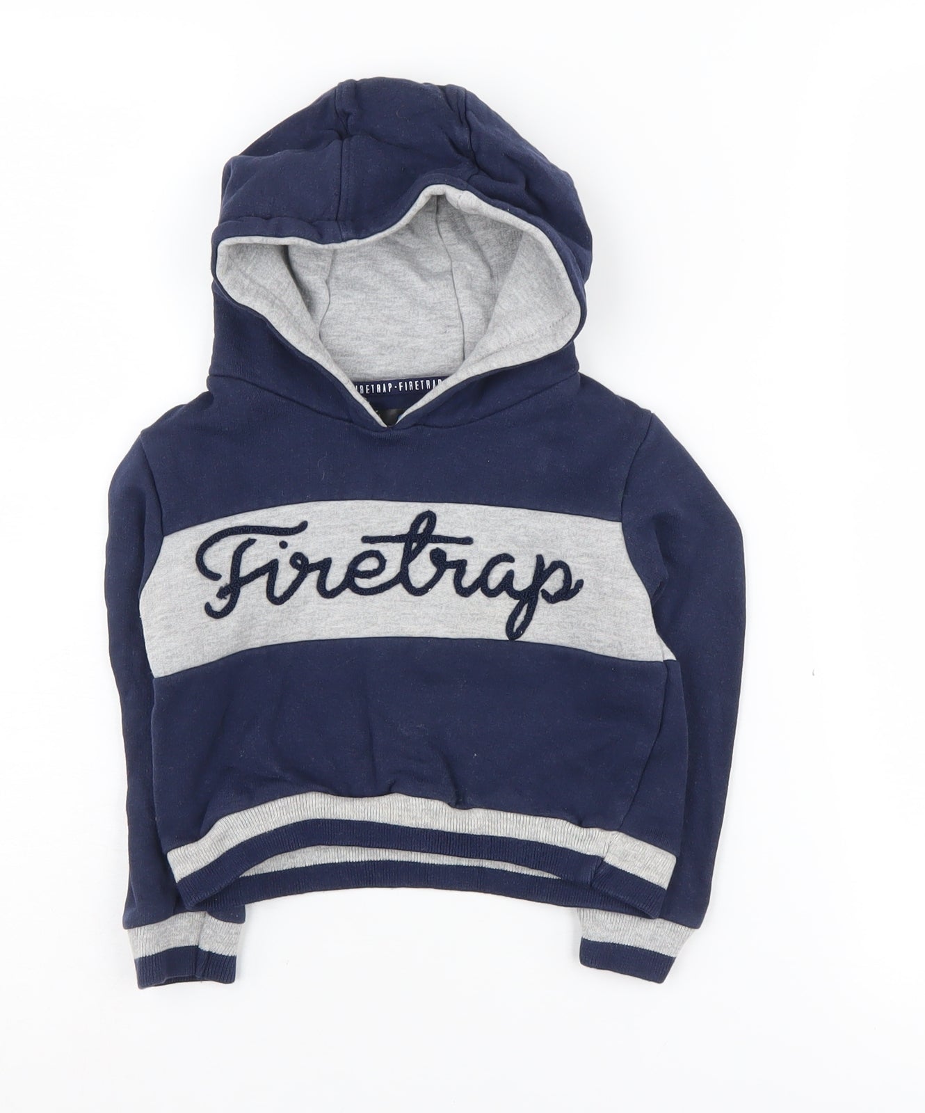 Firetrap Boys Blue Grey Hoodie 2-3 Years