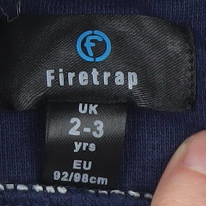 Firetrap Boys Blue Grey Hoodie 2-3 Years