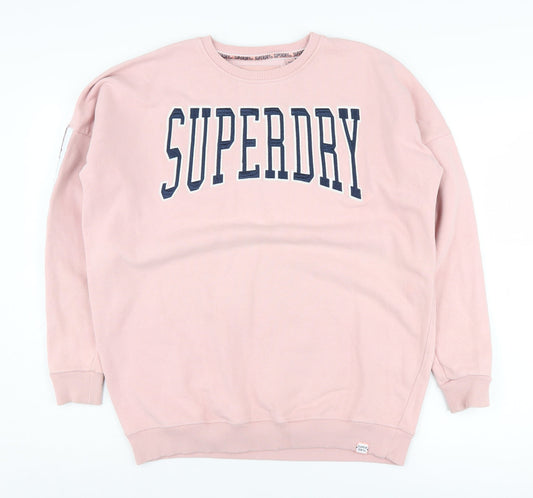 Superdry Women's Pink Pullover Sweatshirt, Size 8