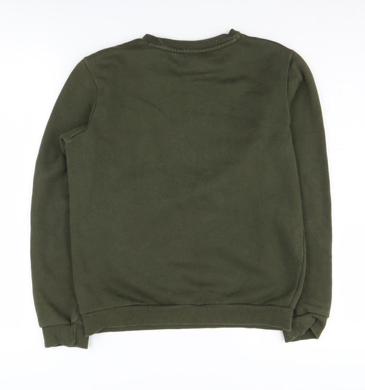 Puma Boys Green Logo Pullover Sweatshirt, 14 Years