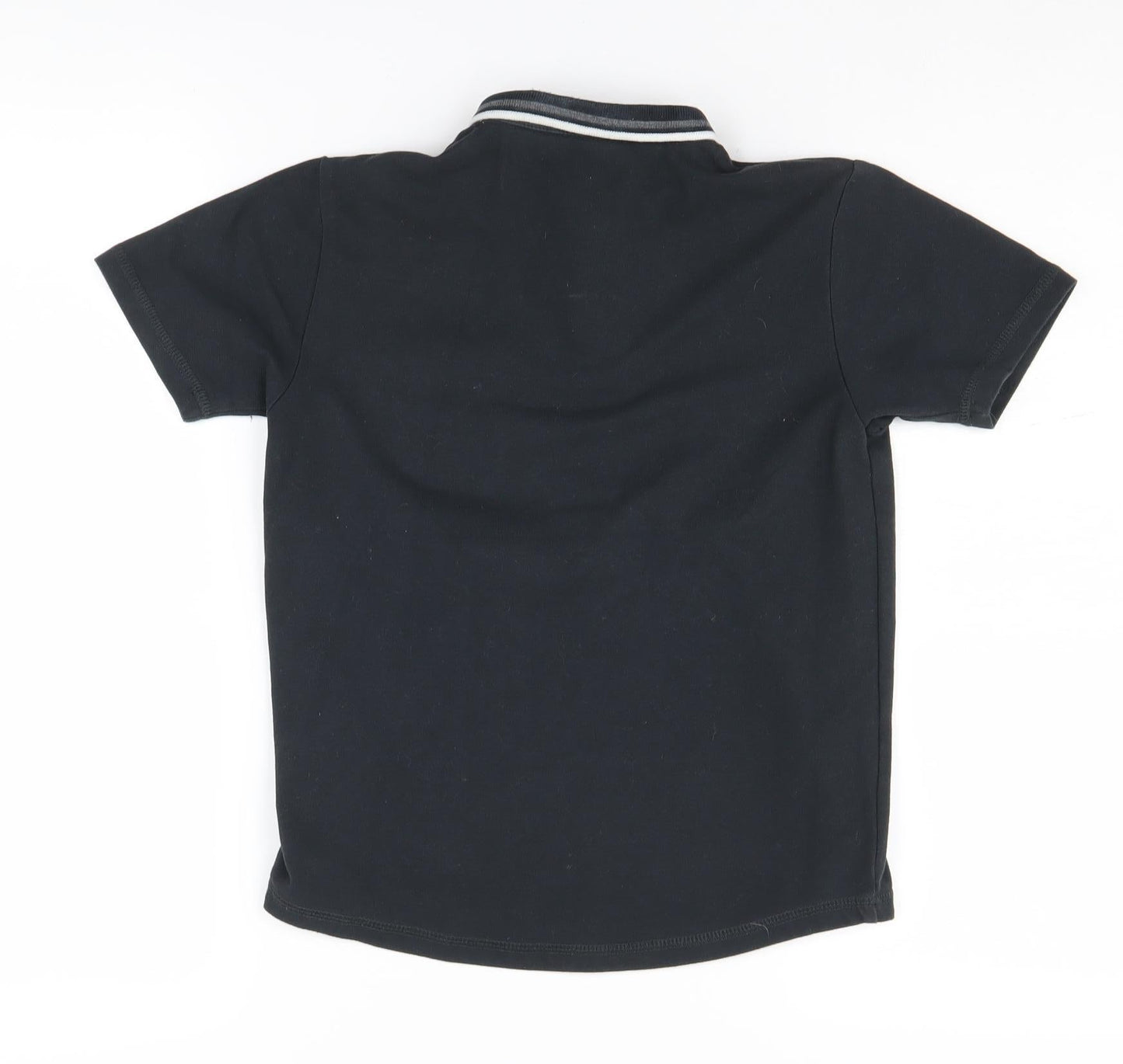 Firetrap Boys Polo Shirt Black 9-10 Years Button Down Collar