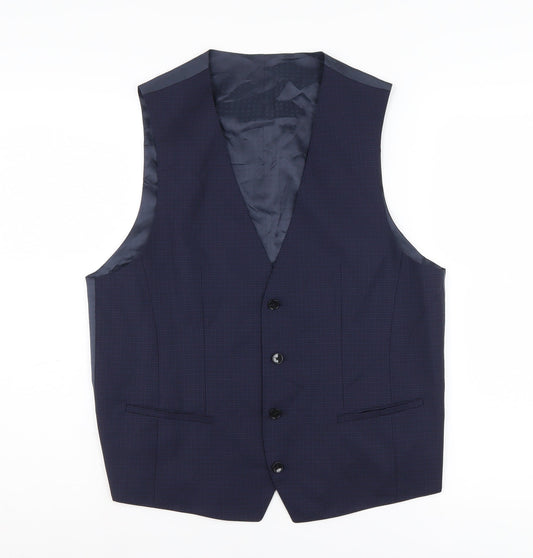 Hugo Boss Men's Navy 50R Waistcoat Classic Business