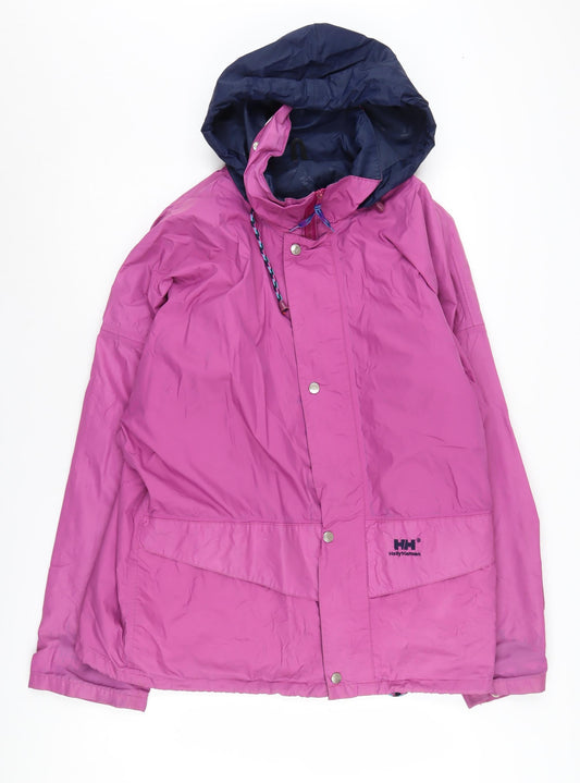 Helly Hansen Women's Pink Hooded Rain Jacket M