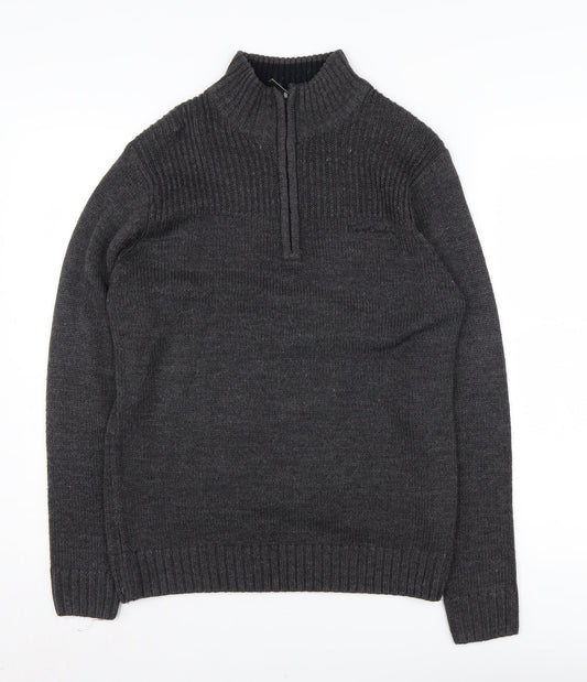 Pierre Cardin Unisex Black Full Zip Jumper S