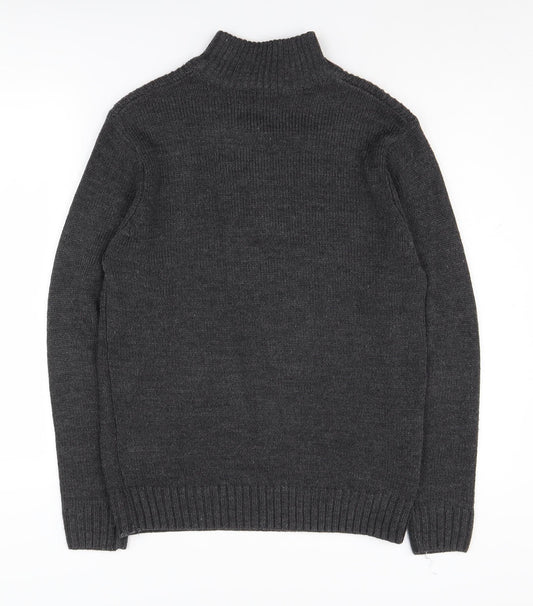 Pierre Cardin Unisex Black Full Zip Jumper S