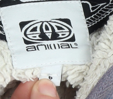 Animal Women's Purple Full Zip Hoodie with Fur Trim Size S