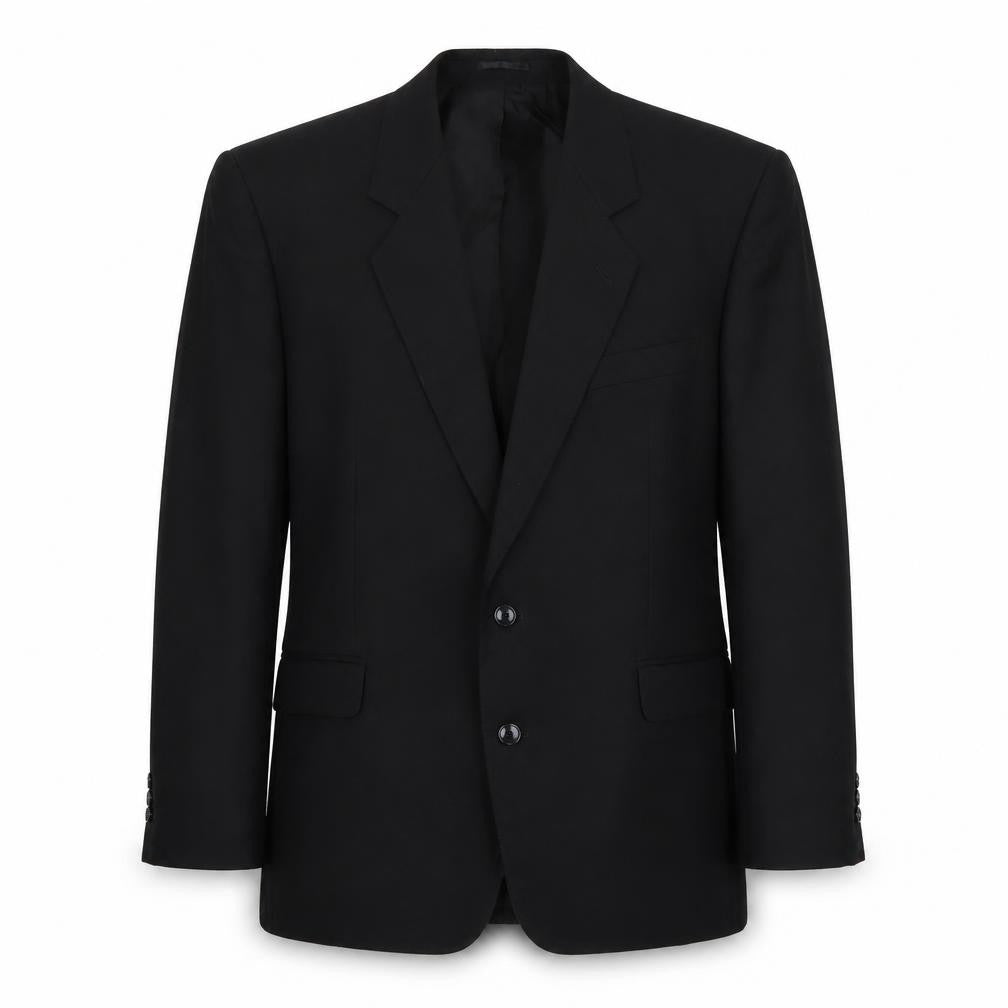Mens 42 Chest Regular Moss Bros Black Two-Button Blazer