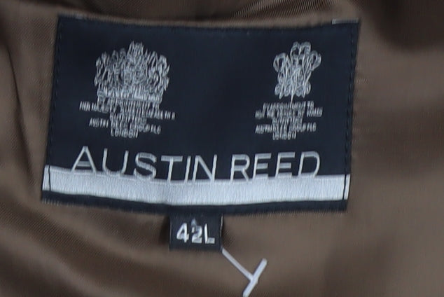 Austin Reed Men's Brown Wool Blazer 42L Classic Check