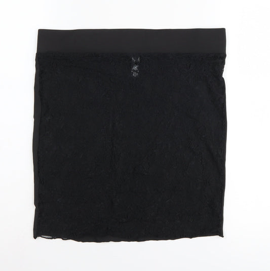 Ann Summers Women's Black Lace Pencil Skirt, Medium