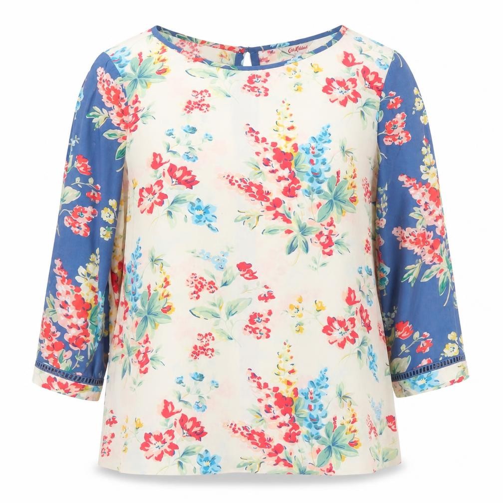 Womens UK Size 6 Cath Kidston Multicoloured Viscose Blouse