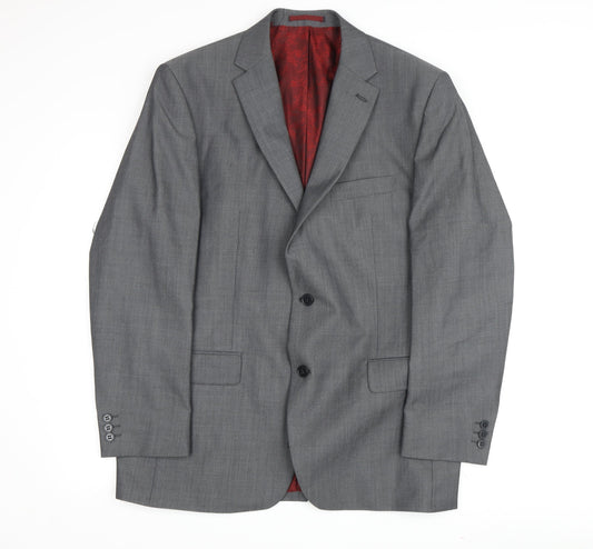 Pierre Cardin Men's Grey Blazer, Regular Fit, Size 42R