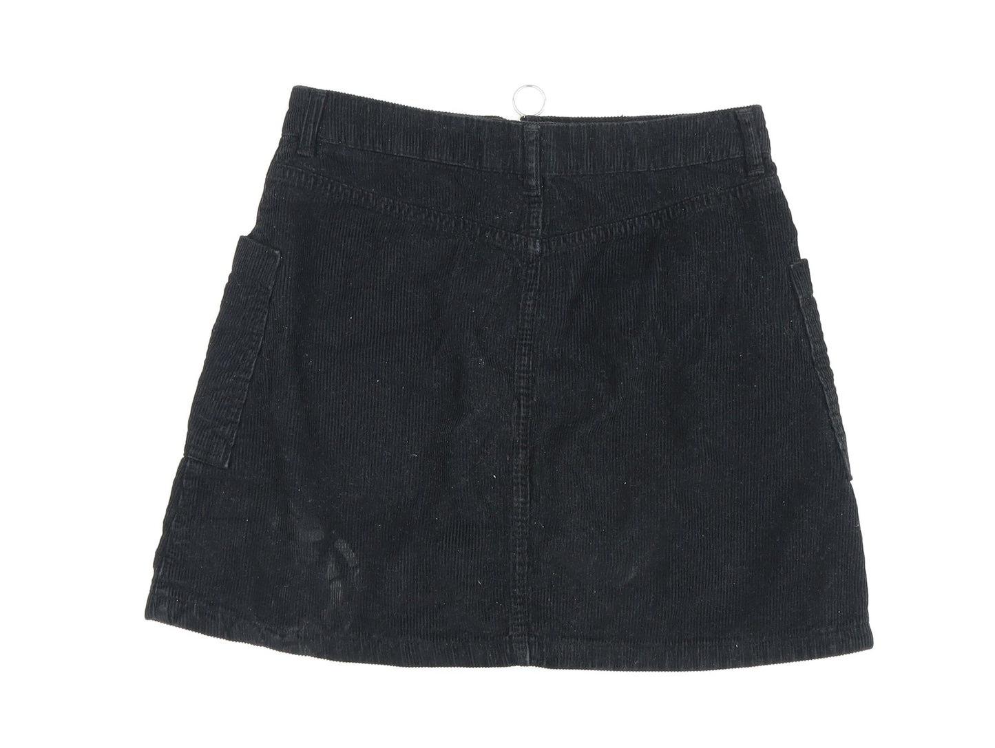 Topshop Women’s Black Corduroy A-Line Skirt, Size 10