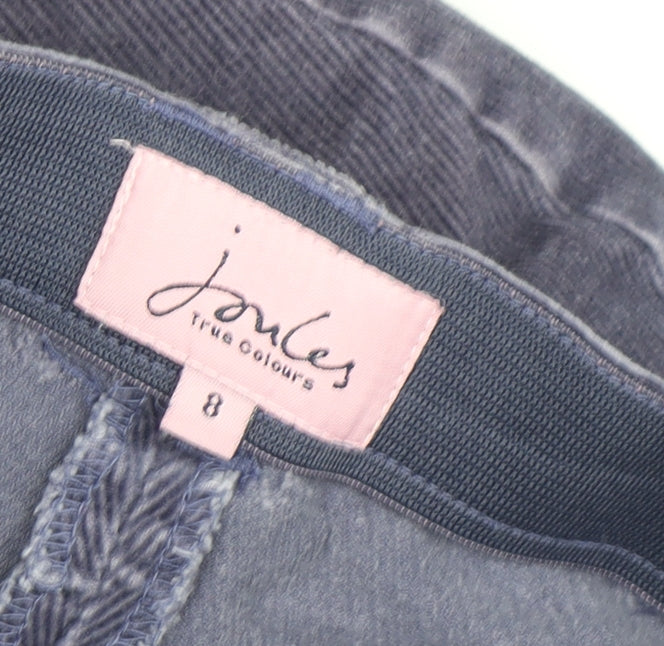 Joules Women's Blue Floral Jogger Trousers - Size 8