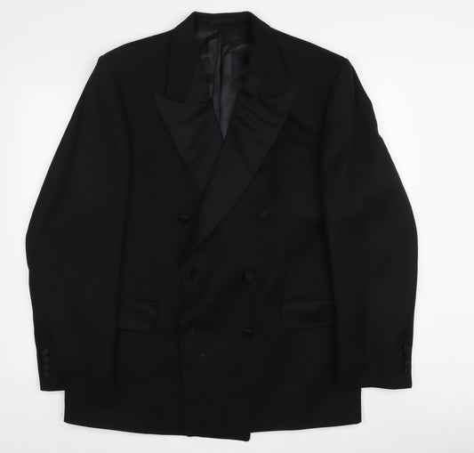 Magee Men's Black Wool Tuxedo Blazer 6-Button Size 42R
