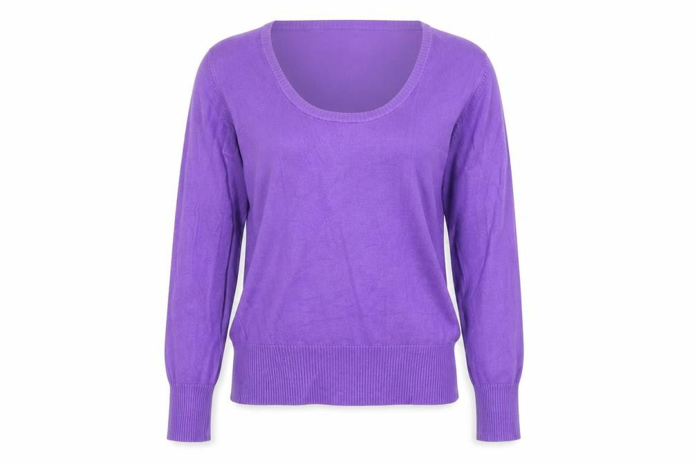 Womens UK M Regular Austin Reed Purple Pullover Tight-Knit