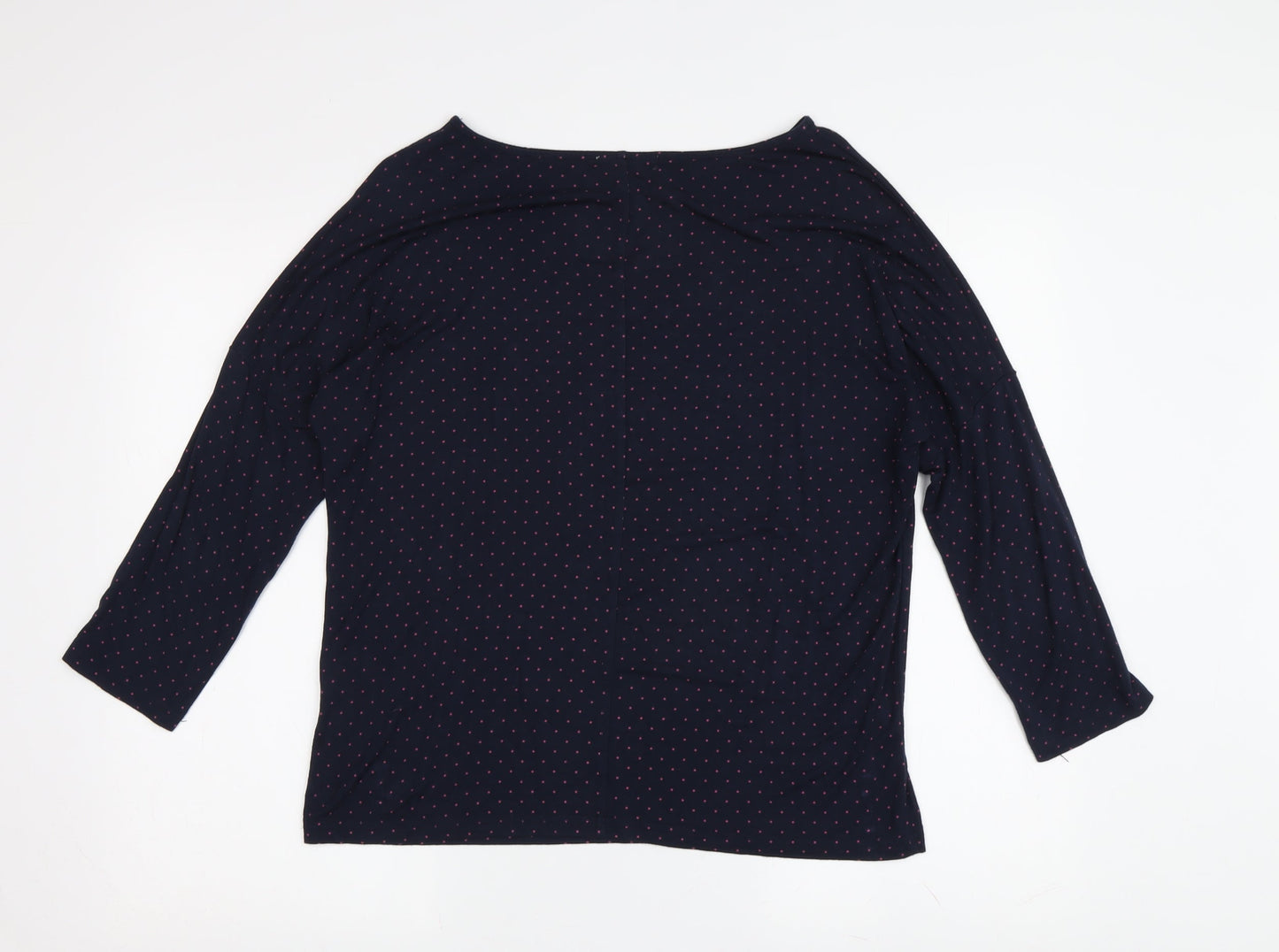 Womens UK Size S Woolovers Blue Viscose Blend T-Shirt