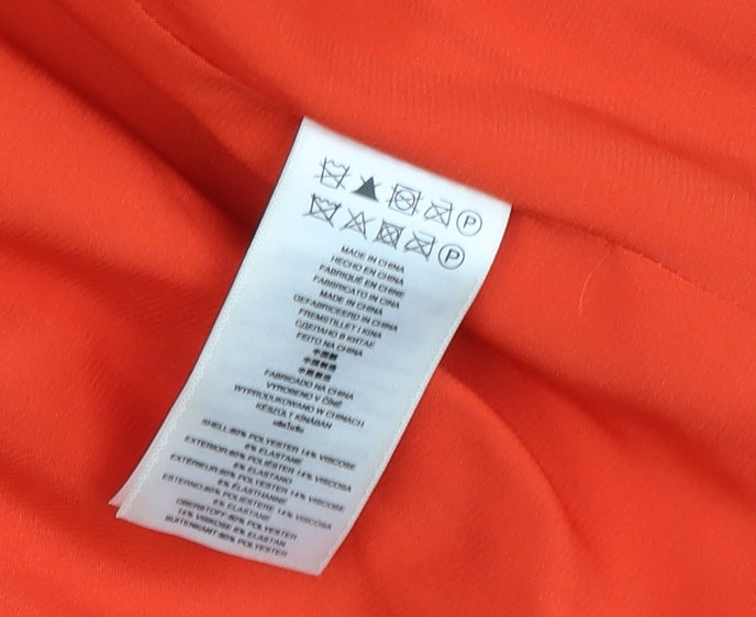 Michael Kors Women’s Orange Jacket, Size 4, Zipped Pockets