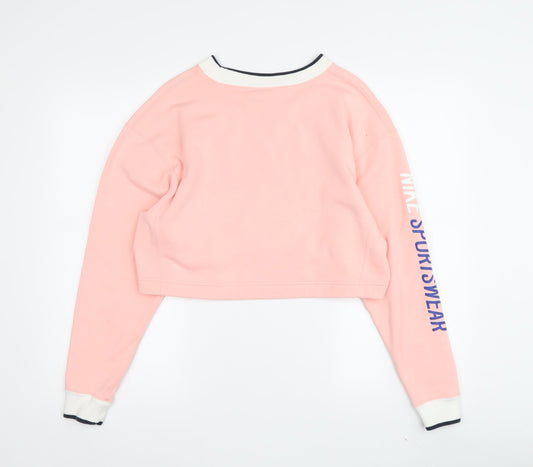 Nike Women's Pink Pullover Sweatshirt - Size S