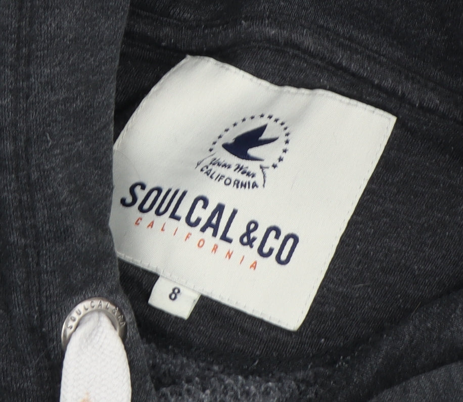 SoulCal & Co Unisex Black Pullover Hoodie Size 6