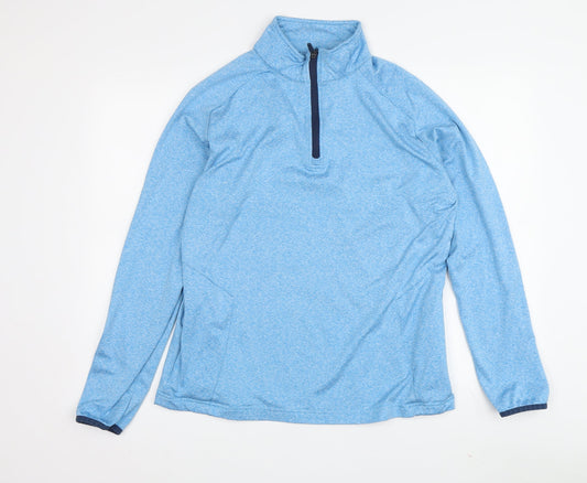 Unisex Adults UK M Regular O'Neills Blue Henley Sweatshirt