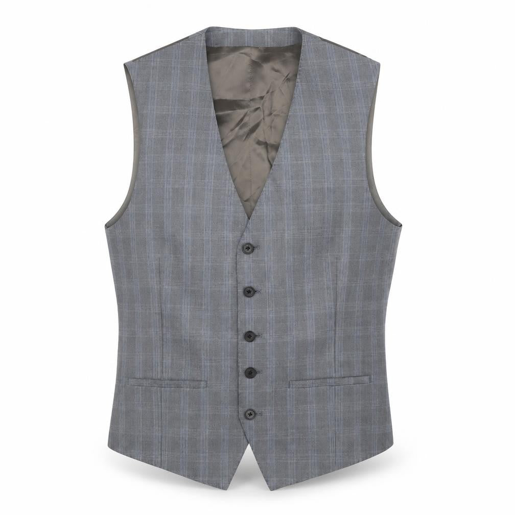 Mens 38 Chest Regular Jaeger Grey Waistcoat Suit Waistcoat