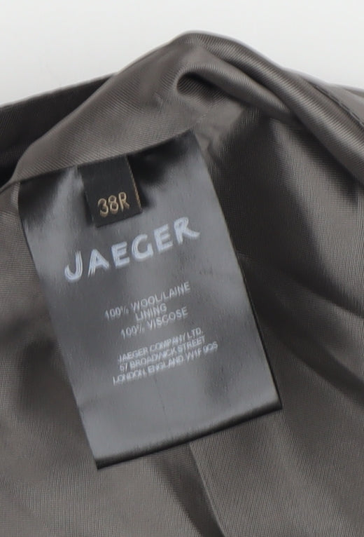 Jaeger Men's Grey Plaid Suit Waistcoat 38R