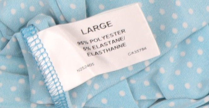Windsmoor Women's Blue Polka Dot Blouse, Size L
